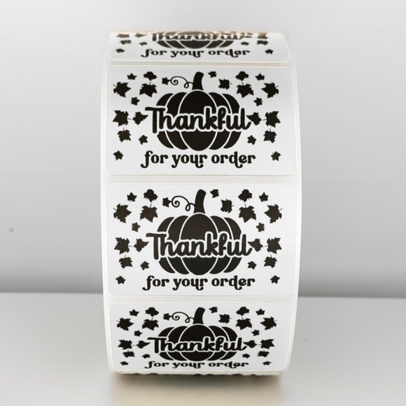Thankful for Your Order Stickers Fall Pumpkin Packaging Labels | Autumn stickers - Picture 9 of 11